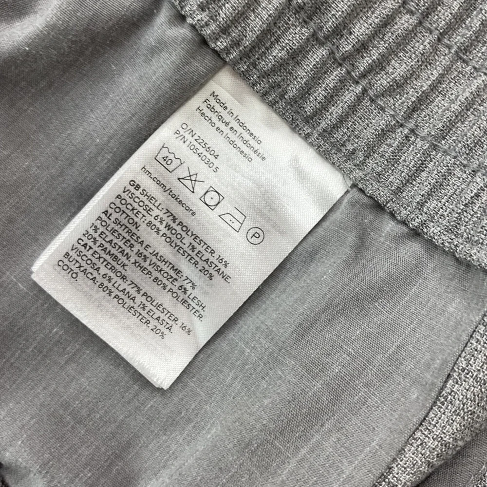 HM Shorts Mens Sz L Regular Fit Elastic Waist Drawstring Grey Heathered
